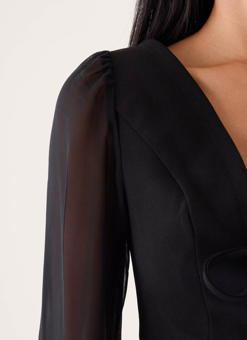 Phantom Long Sleeve Top - Black