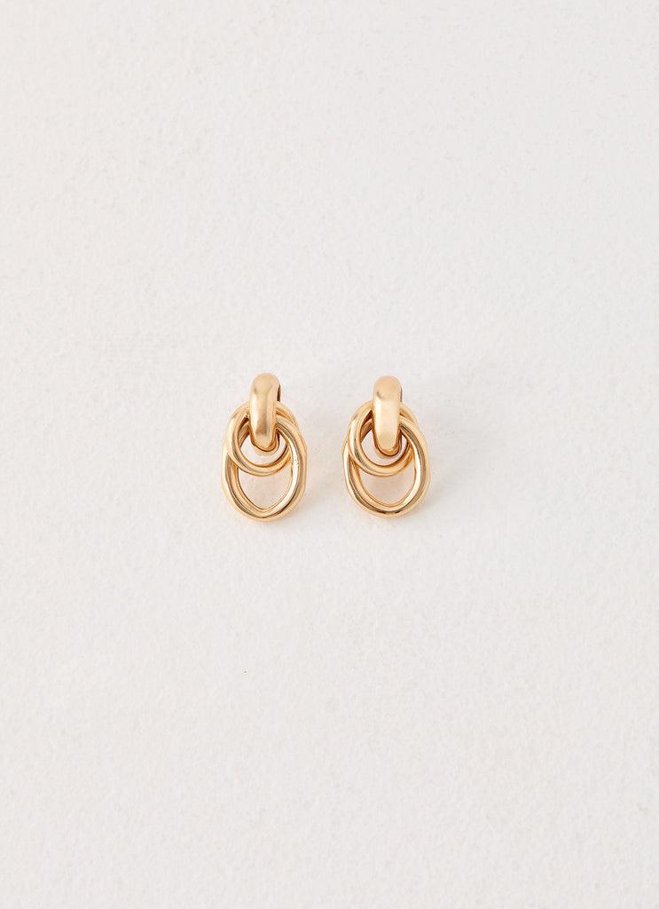 Plus One Earrings - Gold