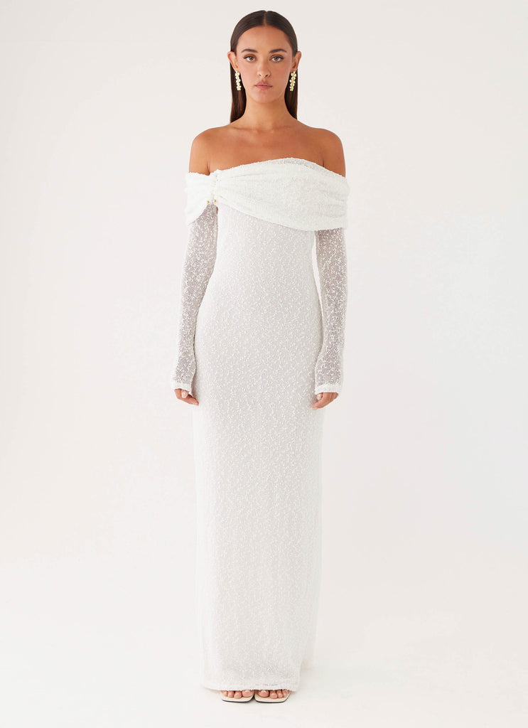 Pollyanna Knit Hardware Maxi Dress - Ivory