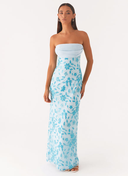Prism Beaded Maxi Dress - Blue – Peppermayo Canada