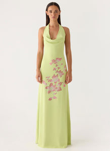 Quaresma Embellished Maxi Dress - Lime