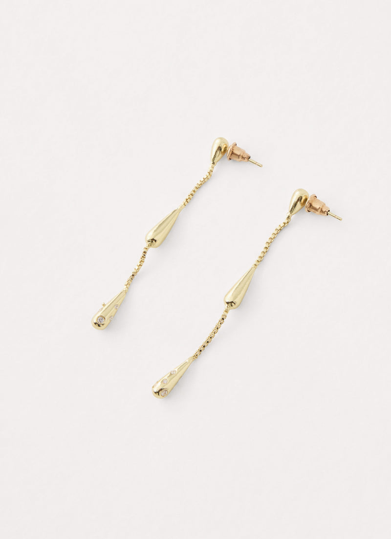 Raindrops Earrings - Gold