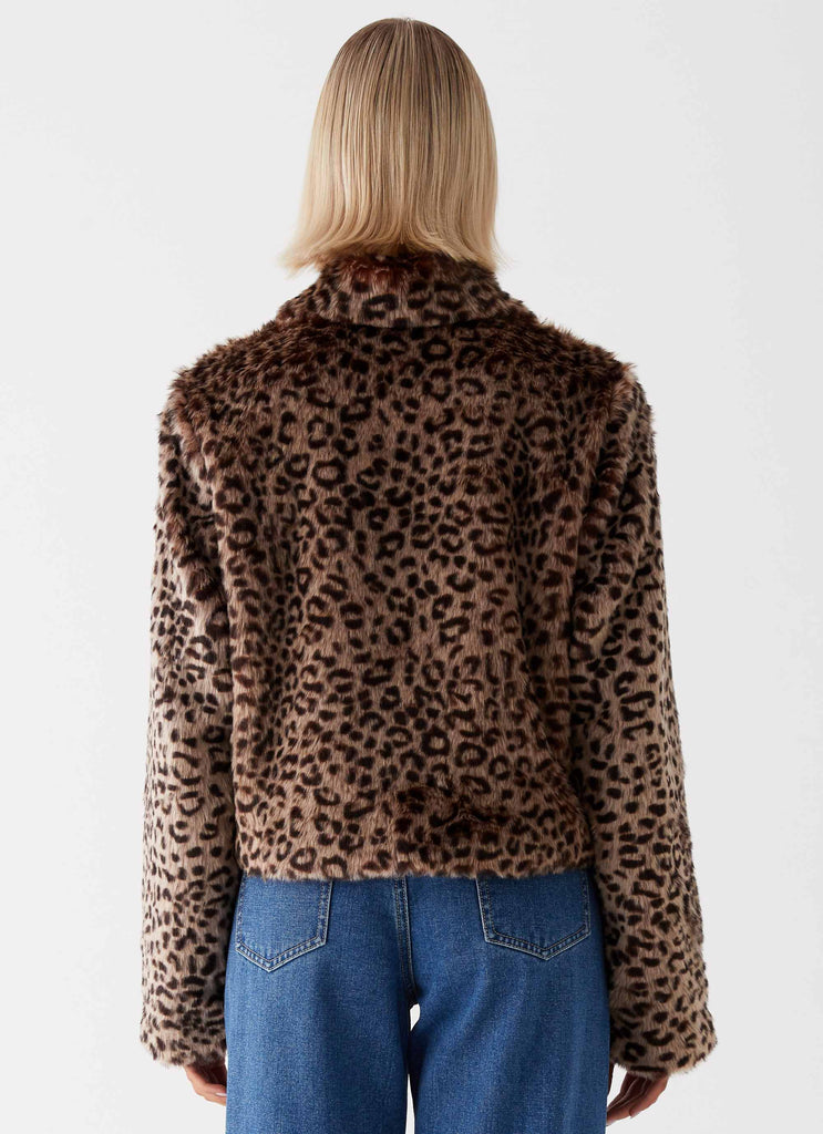 Raleigh Fur Jacket - Leopard