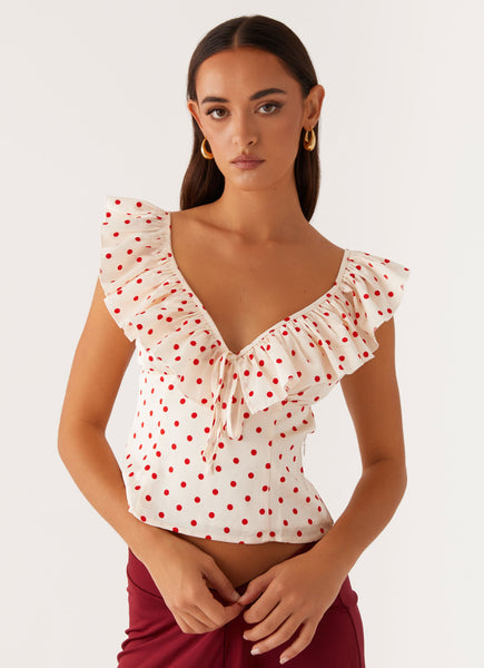 polka dot tunic top