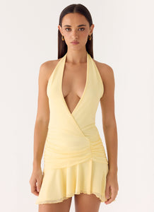 Renata Mini Dress - Lemon