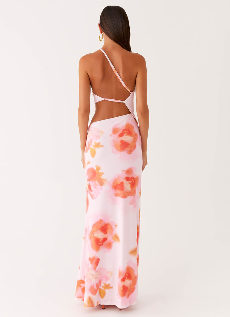 Riano Cut Out Maxi Dress - Blushing Blossom Peppermayo Canada Riano Cut Out Maxi Dress - Blushing Blossom Peppermayo Canada
