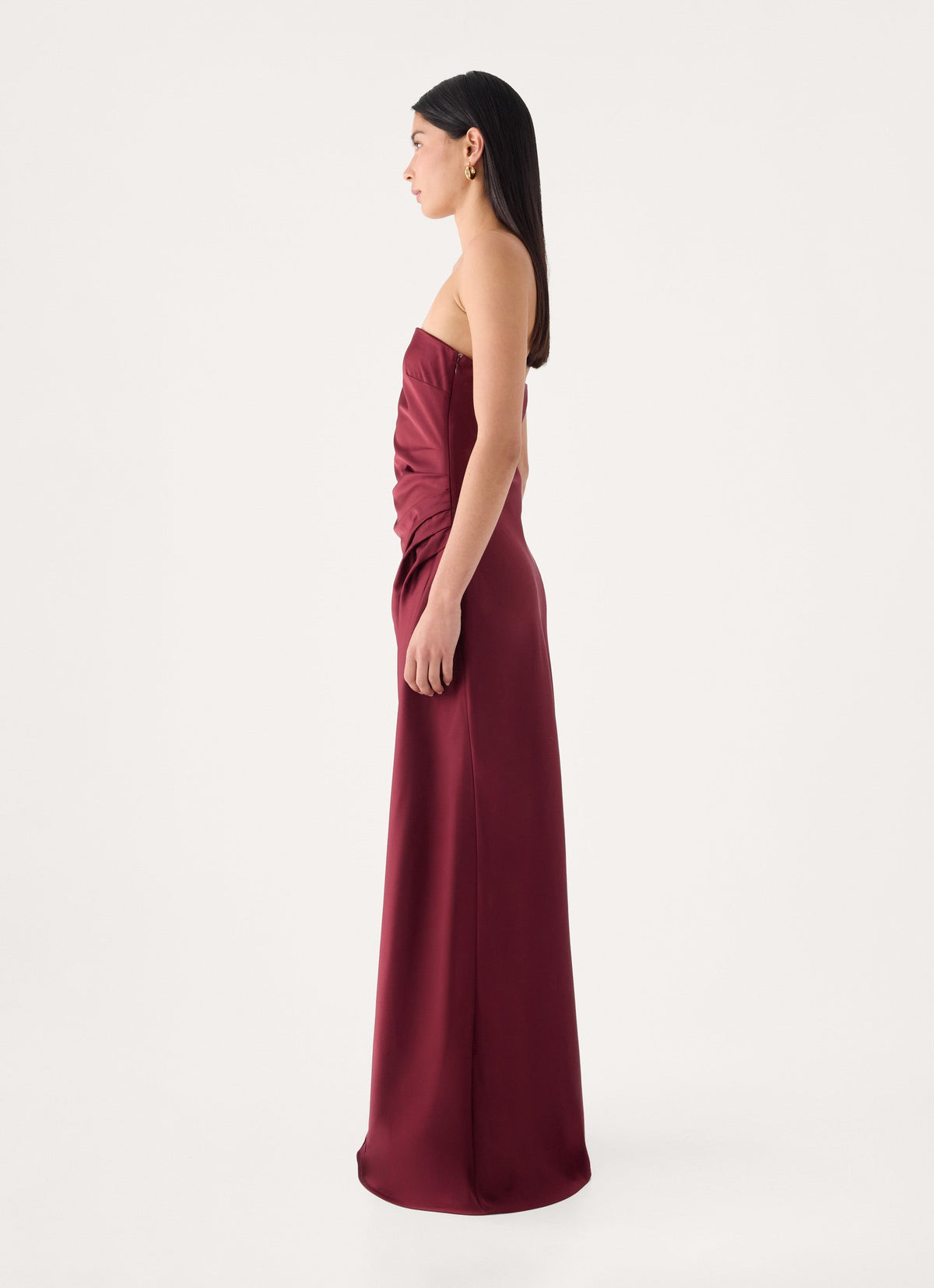 Rinari Strapless Maxi Dress - Maroon