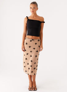 Rocca Midi Skirt - Nude
