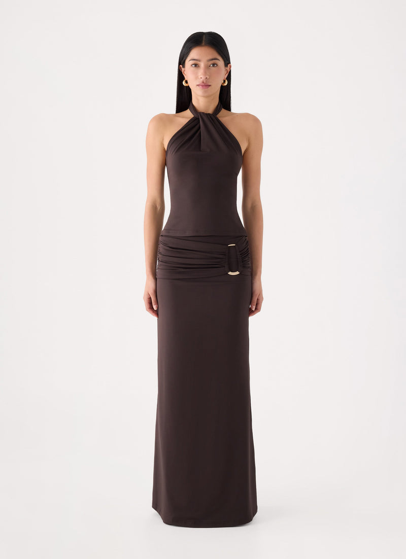 Rosanna Maxi Skirt - Chocolate