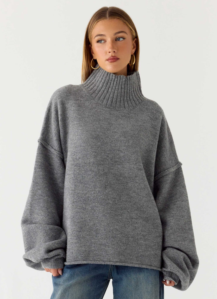 Roux Knit Sweater - Grey