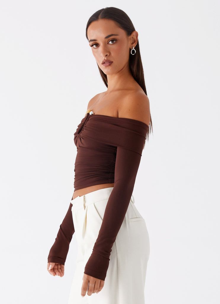 Rudy Long Sleeve Top - Chocolate