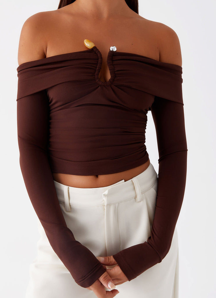 Rudy Long Sleeve Top - Chocolate