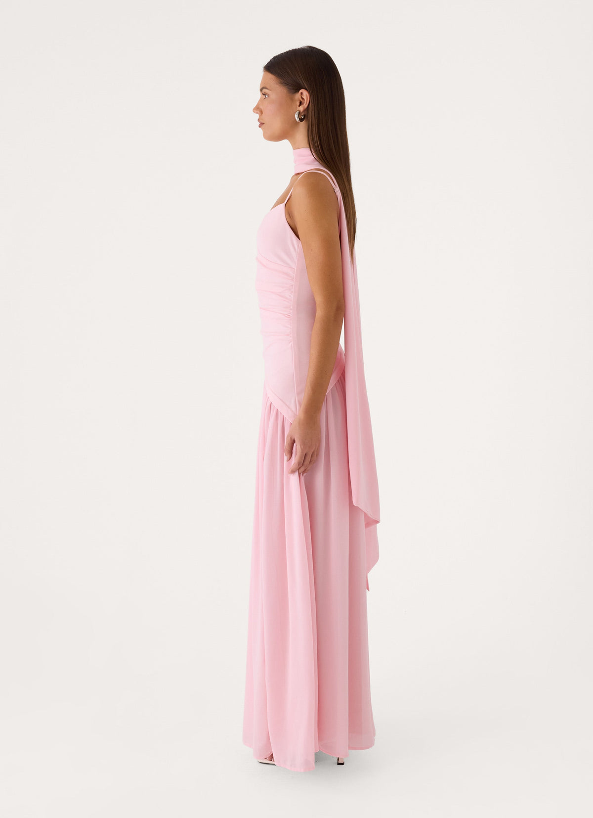 Sancha Scarf Maxi Dress - Soft Pink