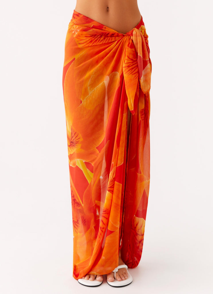 Sandy Shores Sarong - Serene Orange