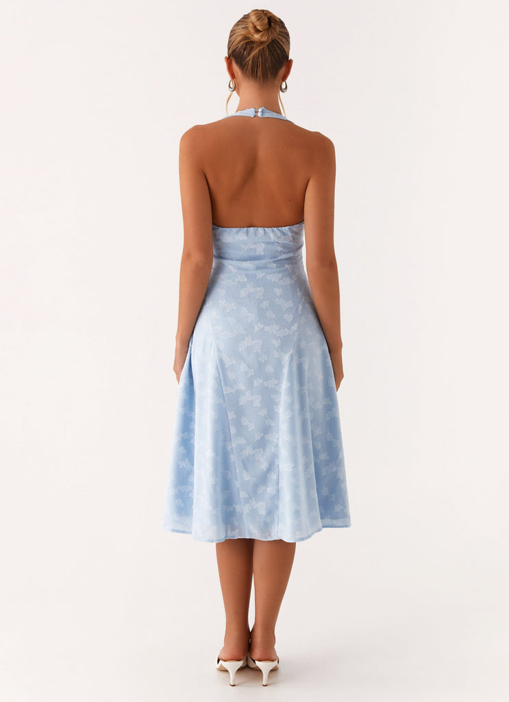 Robe midi dos nu Sashi - Bleu pâle