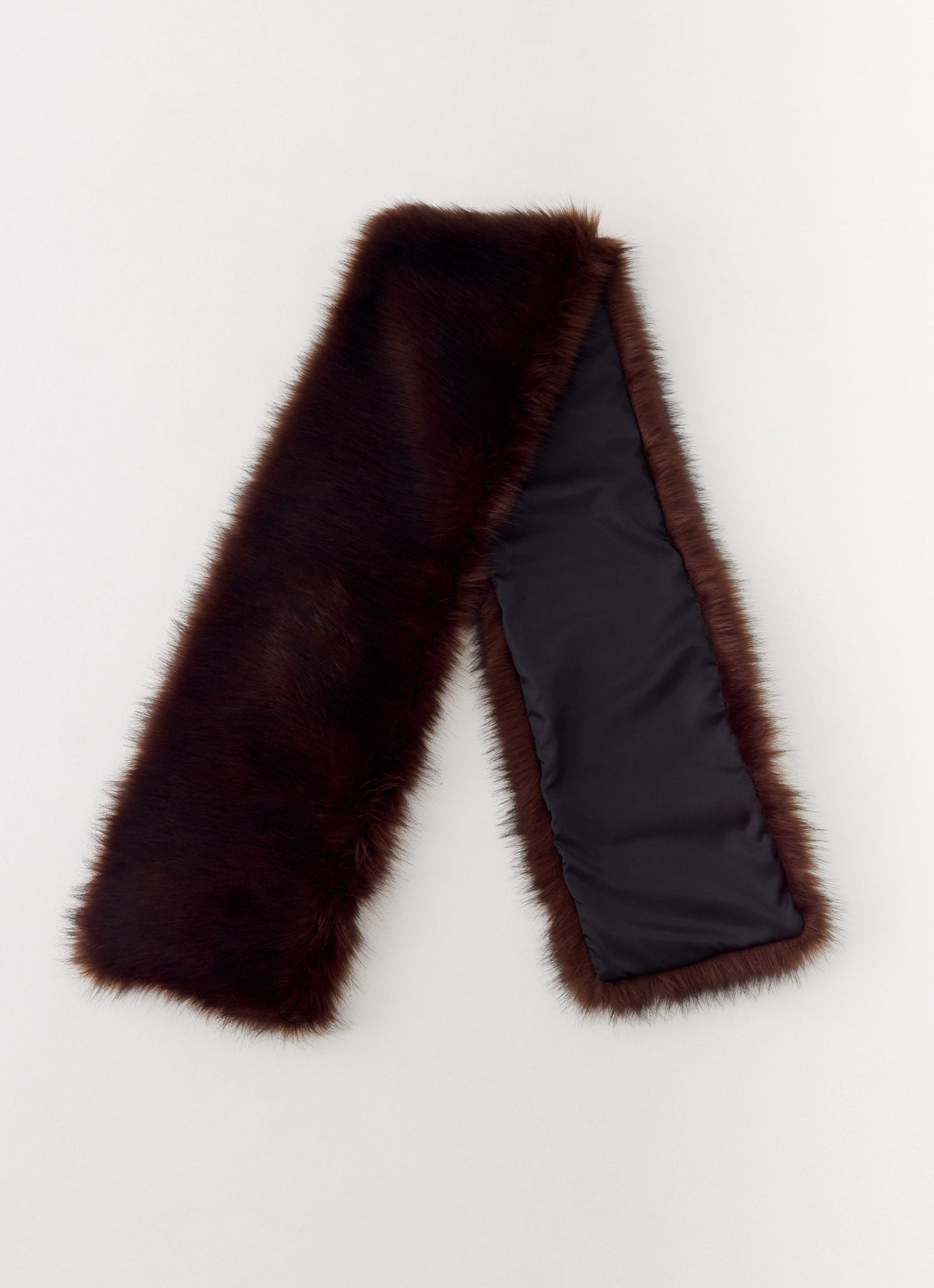 Saskia Faux Fur Scarf - Chocolate