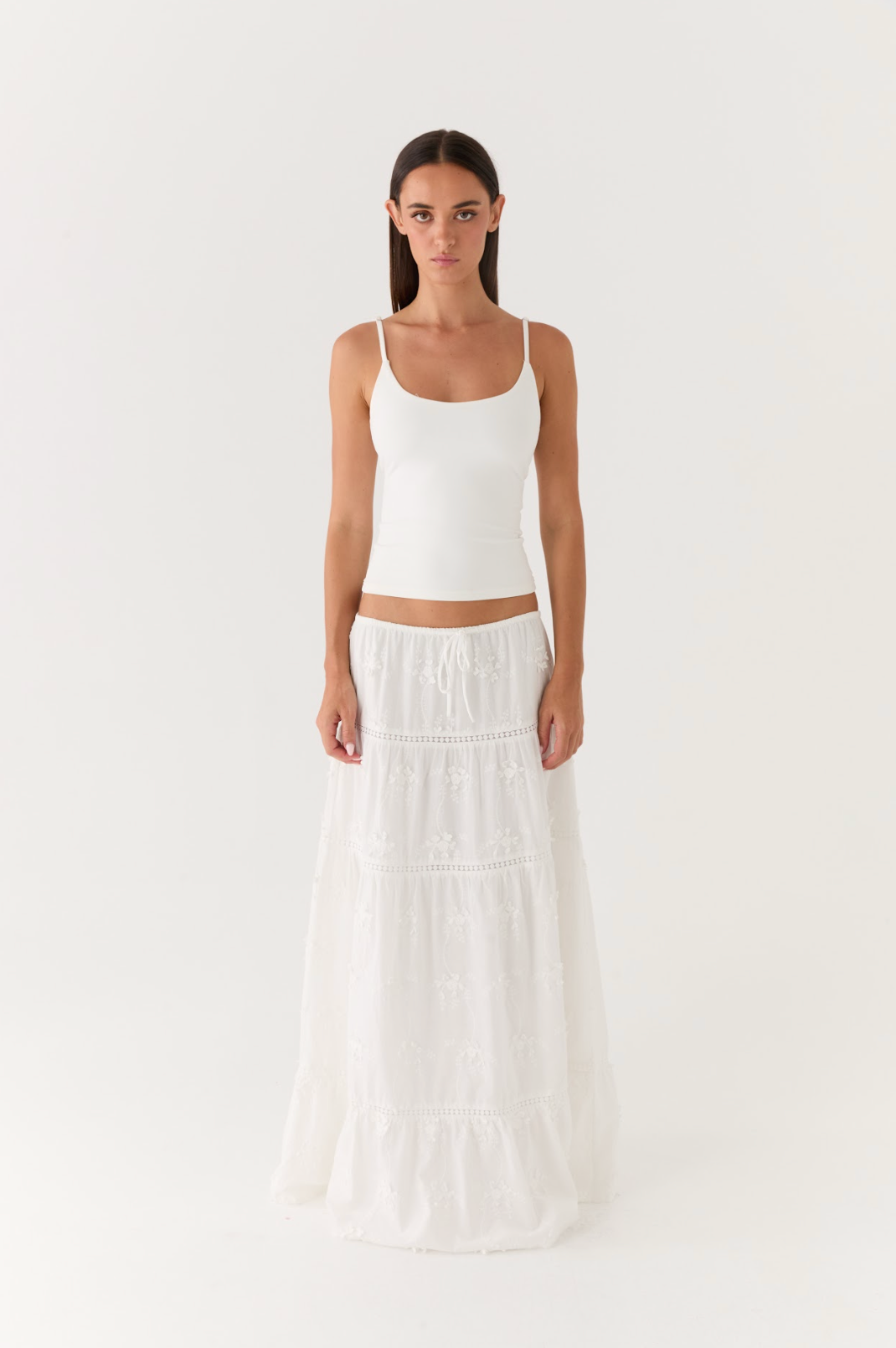 Yours To Keep Maxi Skirt - White