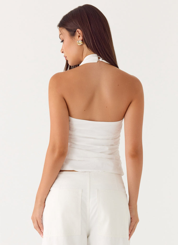 Seethal Halter Top - White