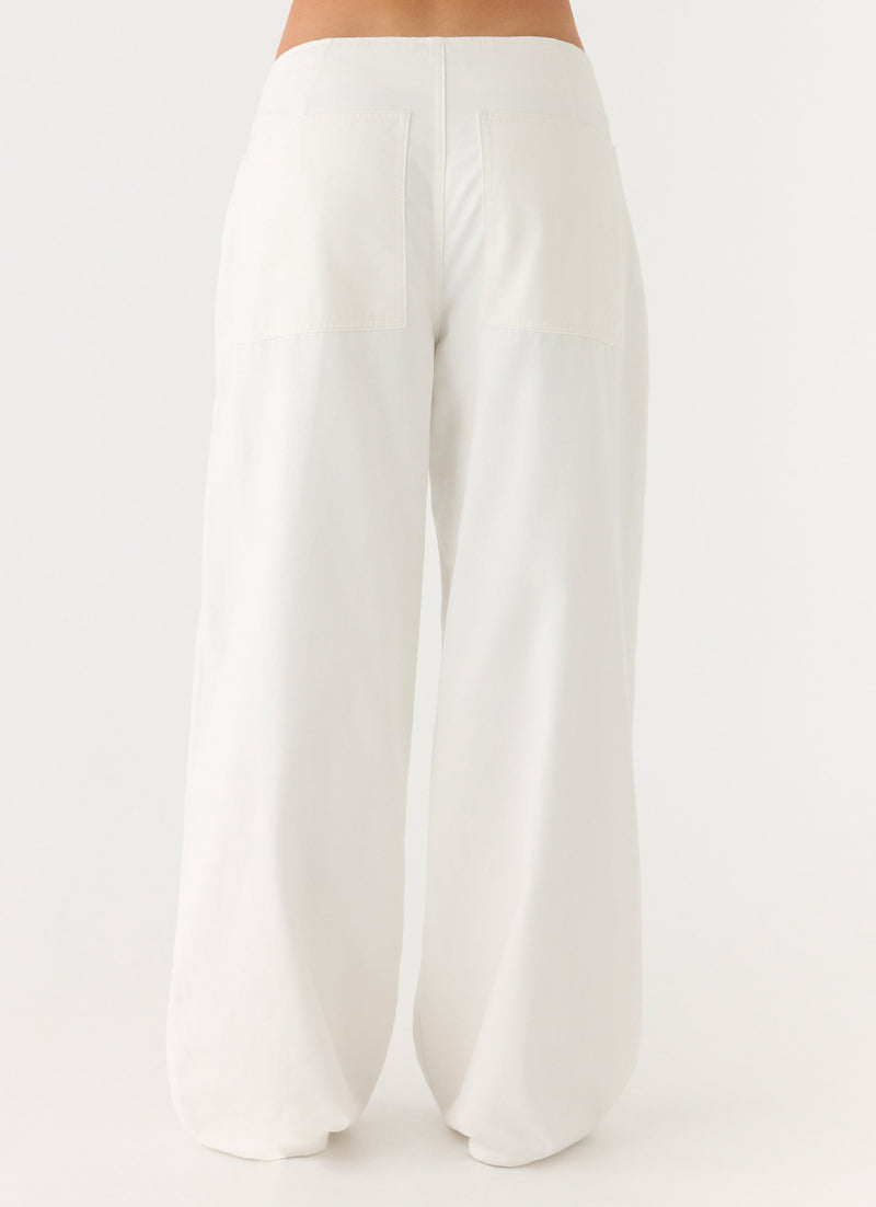Seethal Low Rise Pants - White