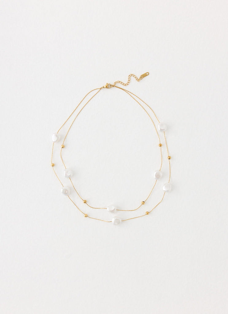 Serena Pearl Necklace - Pearl/Gold