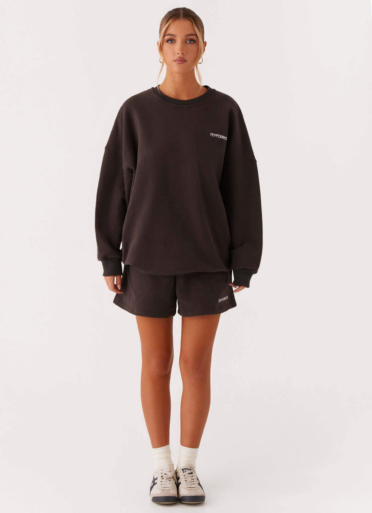 Signature Oversized Sweatshirt - Charcoal