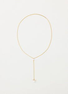 Silhouette Pearl Necklace - Gold