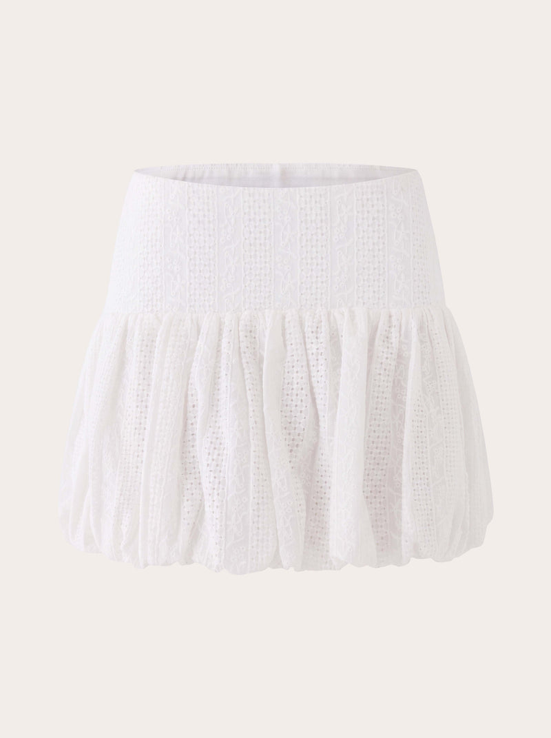 Soft Sky Mini Skirt - White
