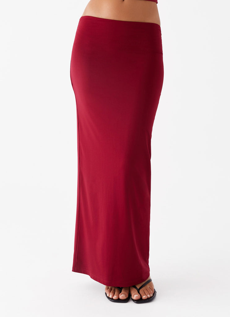 Solace Soul Maxi Skirt - Maroon