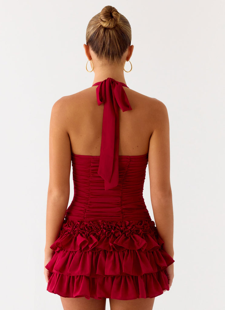 Someone Else Mini Skort - Dark Cherry