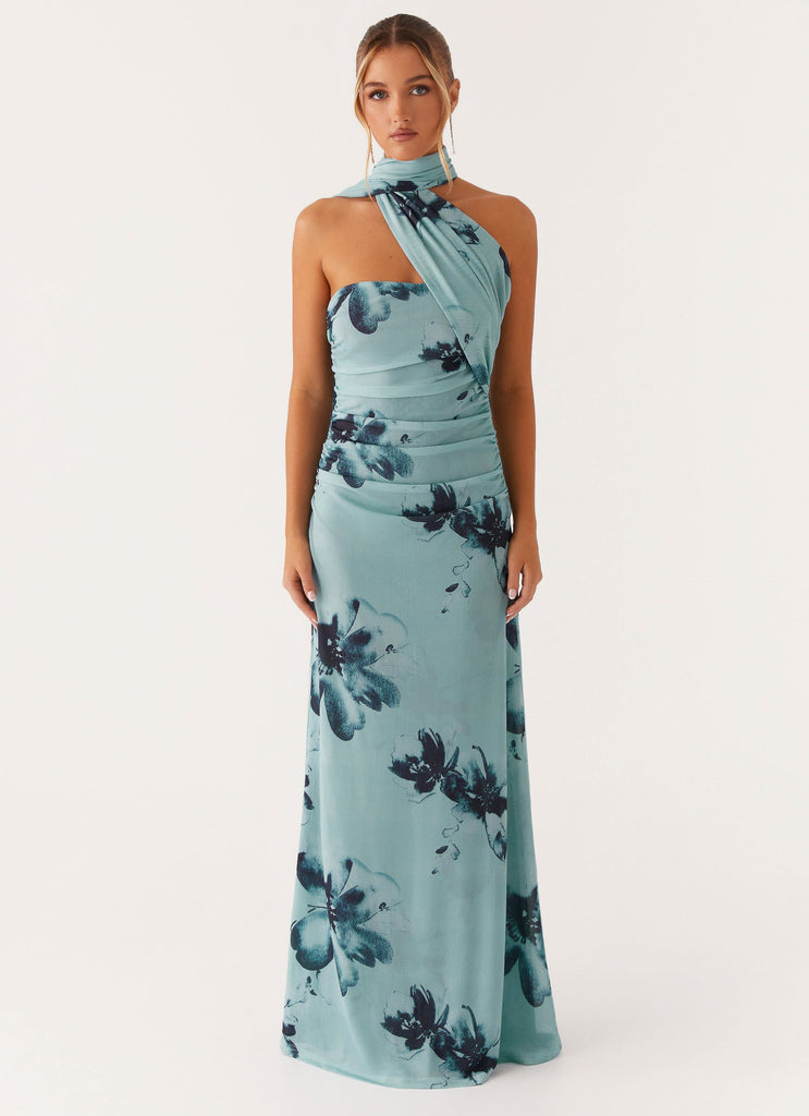 Songbird Maxi Dress - Blue Black Floral Peppermayo Canada Songbird Maxi Dress - Blue Black Floral Peppermayo Canada