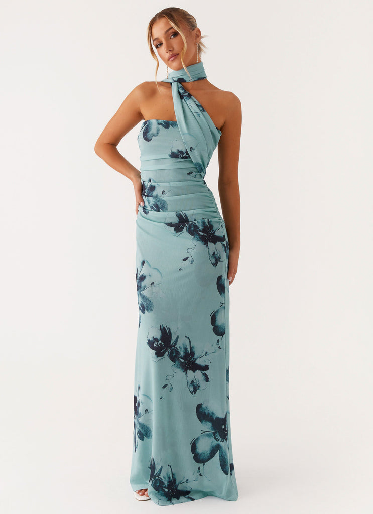 Songbird Maxi Dress - Blue Black Floral