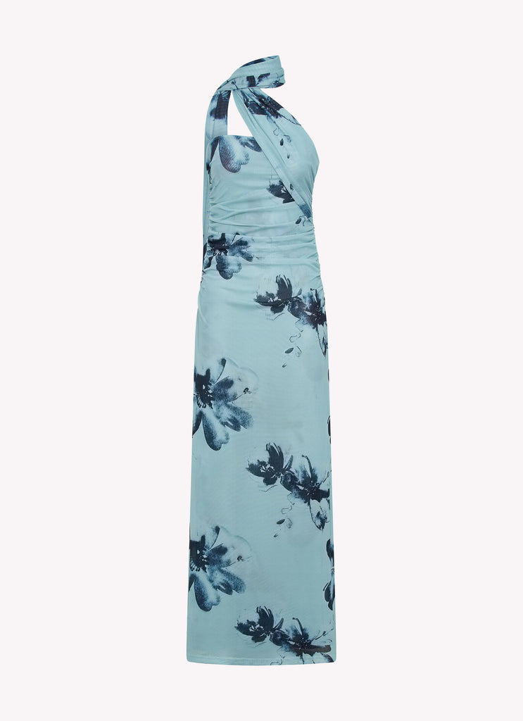 Songbird Maxi Dress - Blue Black Floral