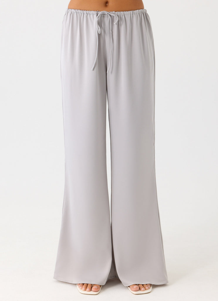Sorena Low Rise Flared Pants - Misty Blue