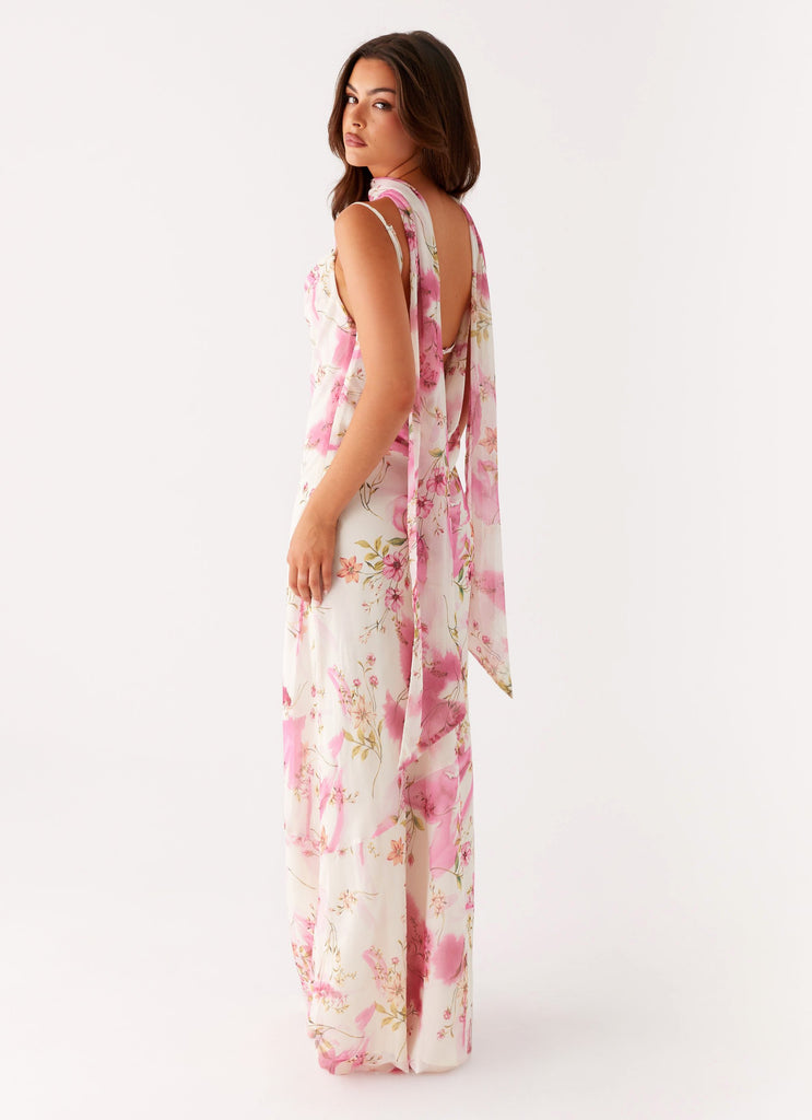 Spencer Maxi Dress - Ivory Floral Print