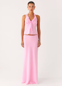 Star Girl Maxi Skirt - Baby Pink