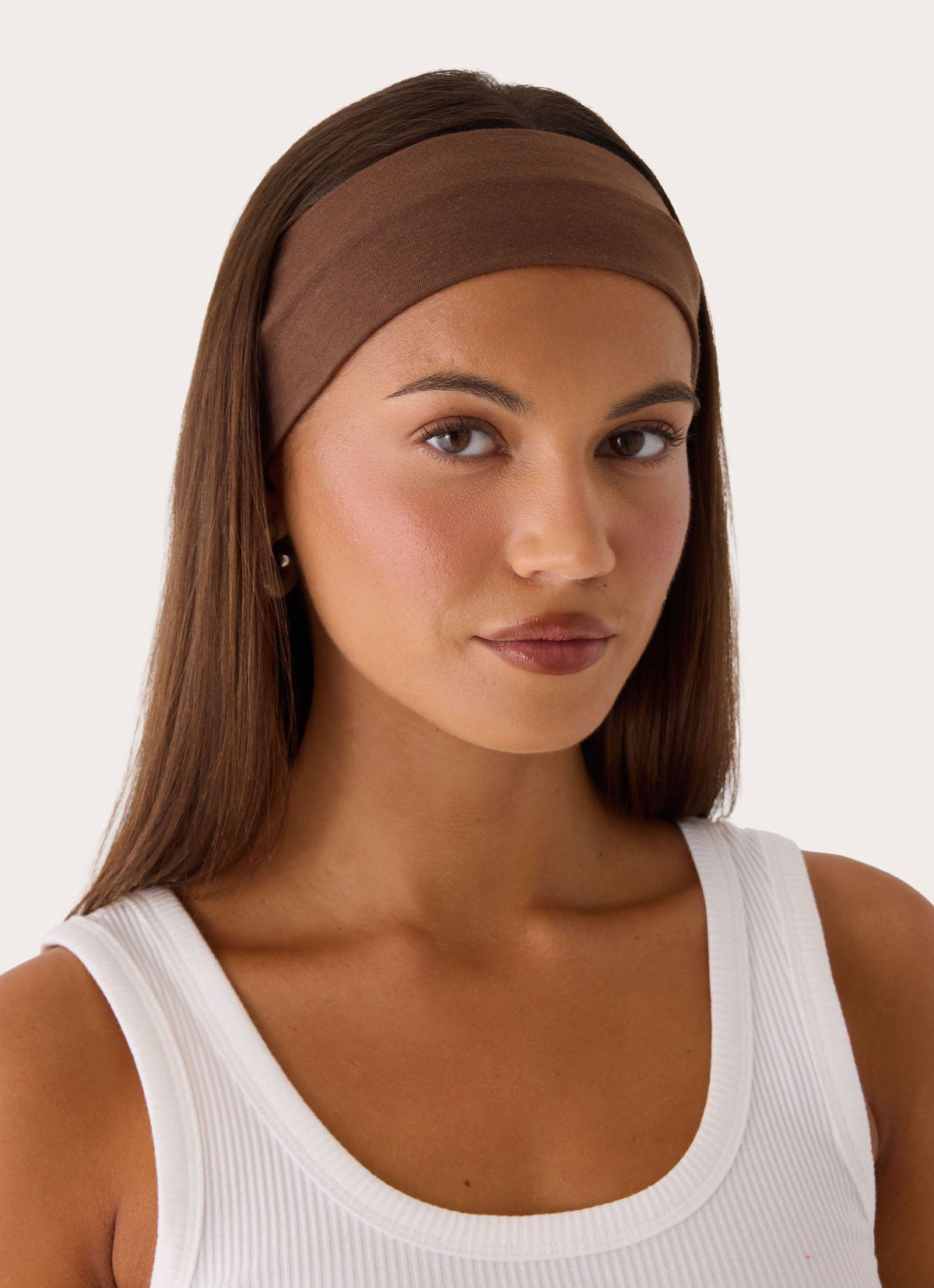 Starlit Girl Sweatband Set - Chocolate/Ivory