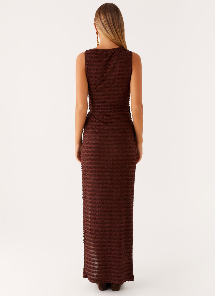 Sterling Wrap Maxi Dress - Chocolate