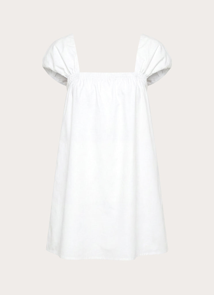Sugar Blush Cotton Mini Dress - White