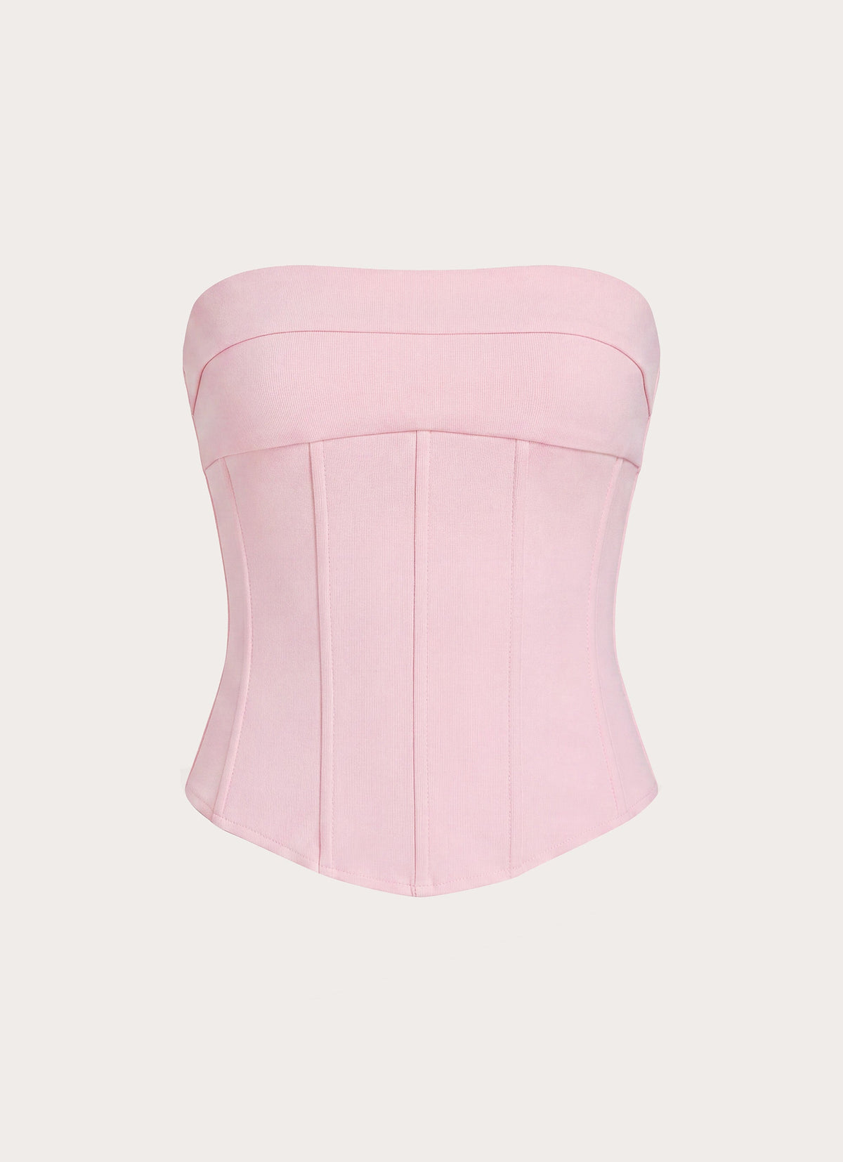 Super Model Crepe Corset Top - Pink