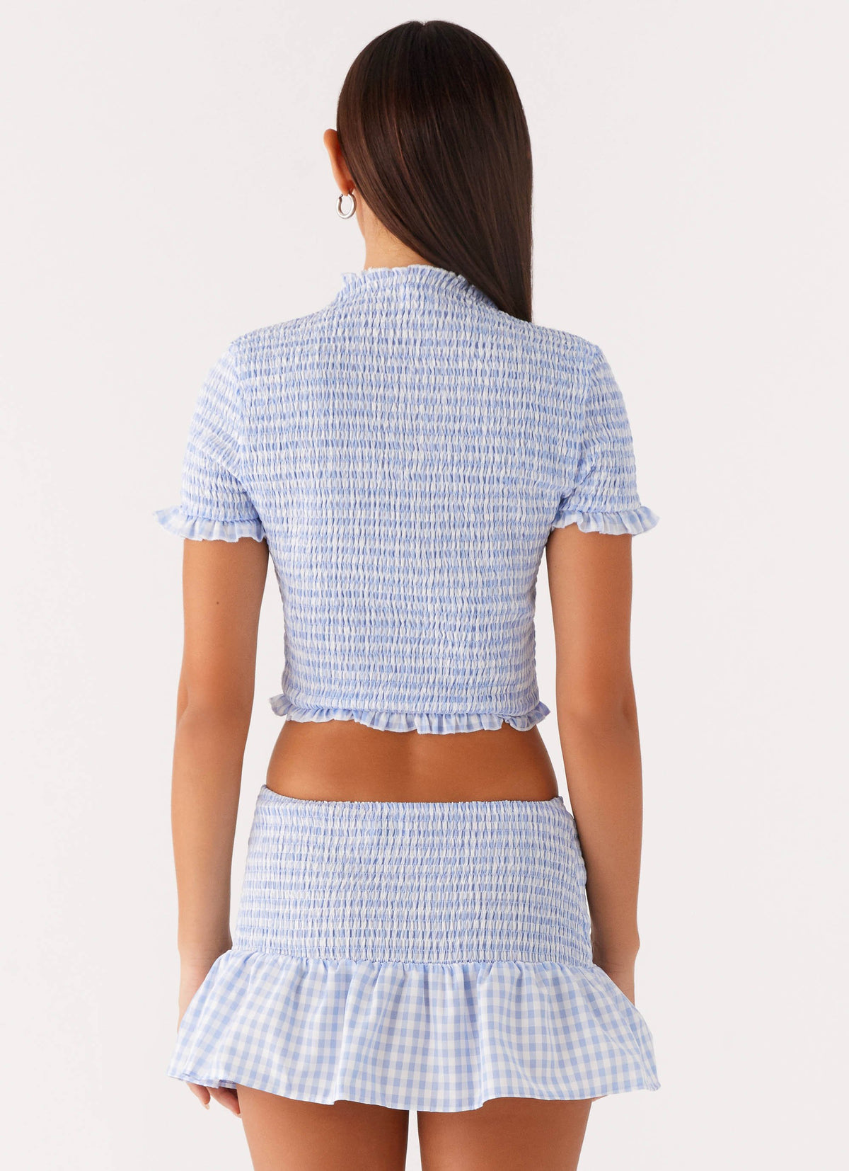 Sweetest Pie T Shirt - Baby Blue Gingham