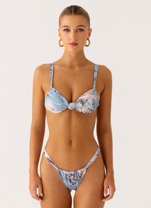 Tainy Scrunch Bikini Bottoms - Aqua Blur