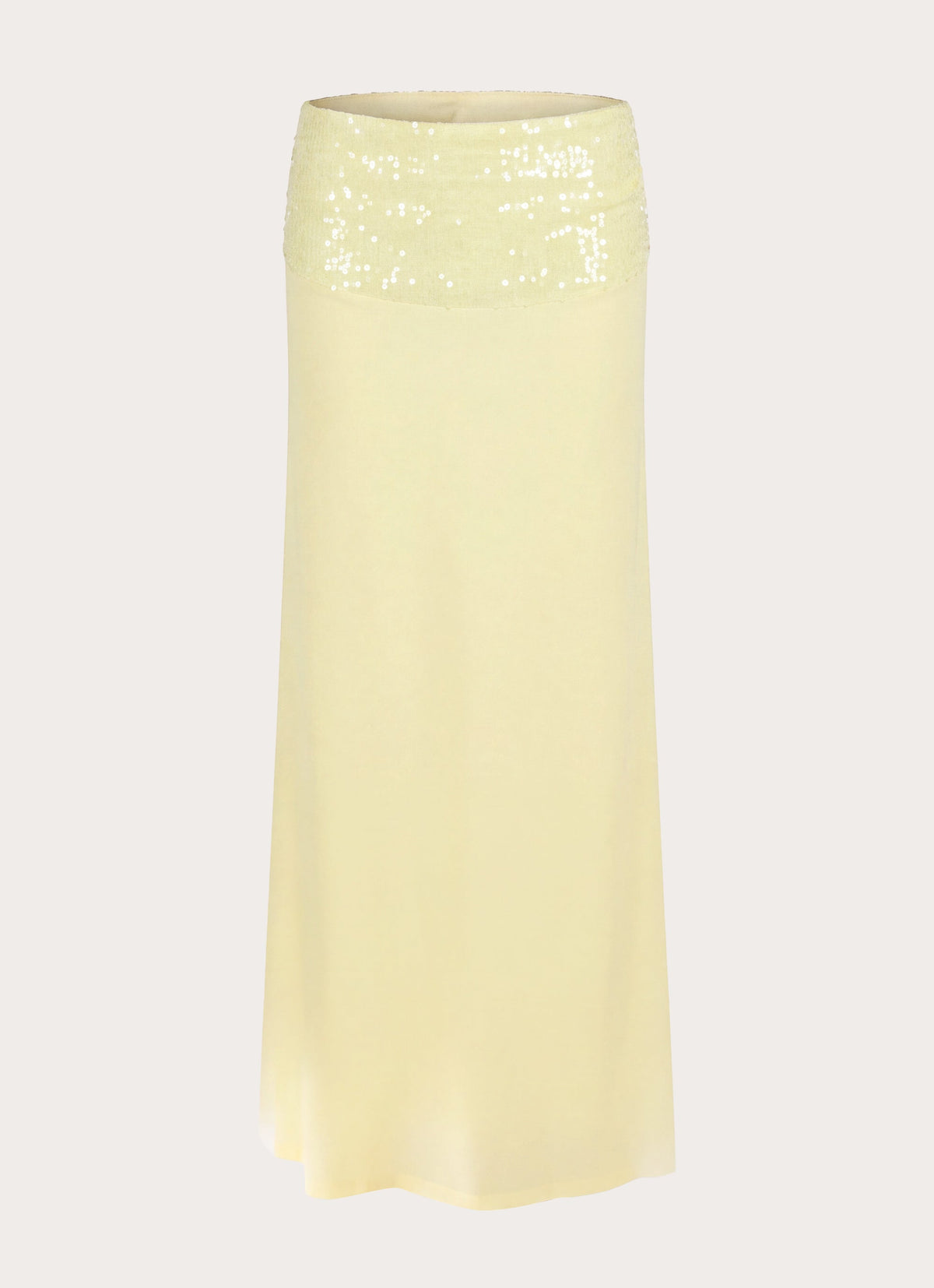 Tavina Sequin Maxi Skirt - Yellow