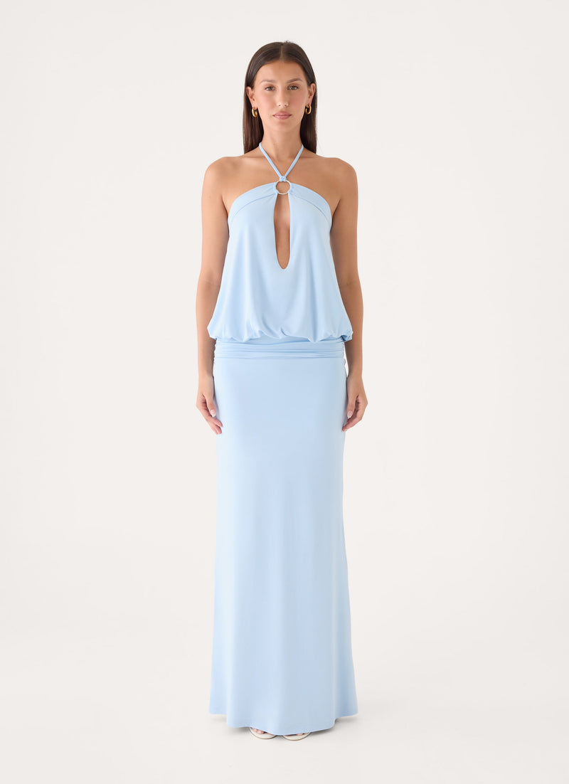 Telling You Maxi Dress - Baby Blue