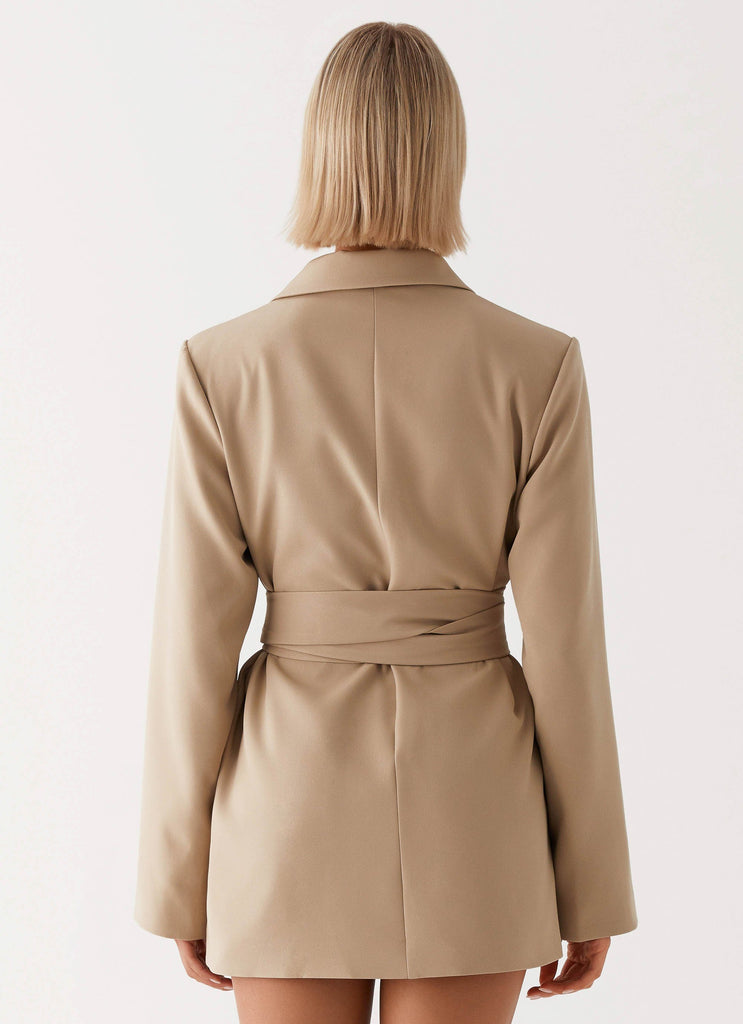 Clara Blazer Dress - Brown