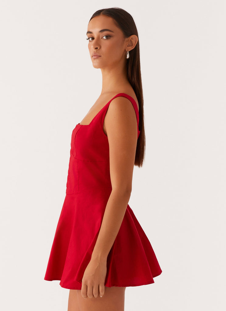 Robe courte Isle - Rouge