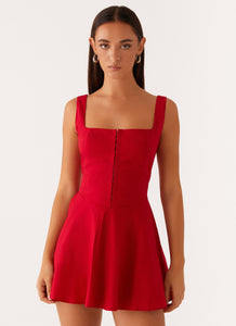 Robe courte Isle - Rouge