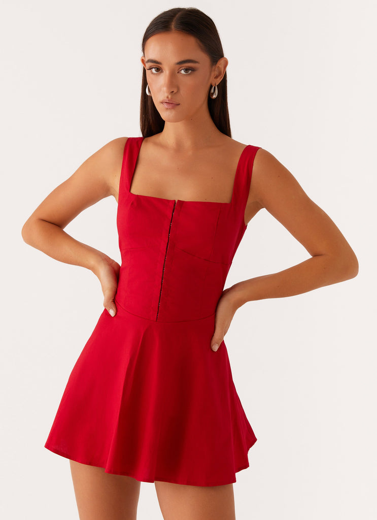 Robe courte Isle - Rouge