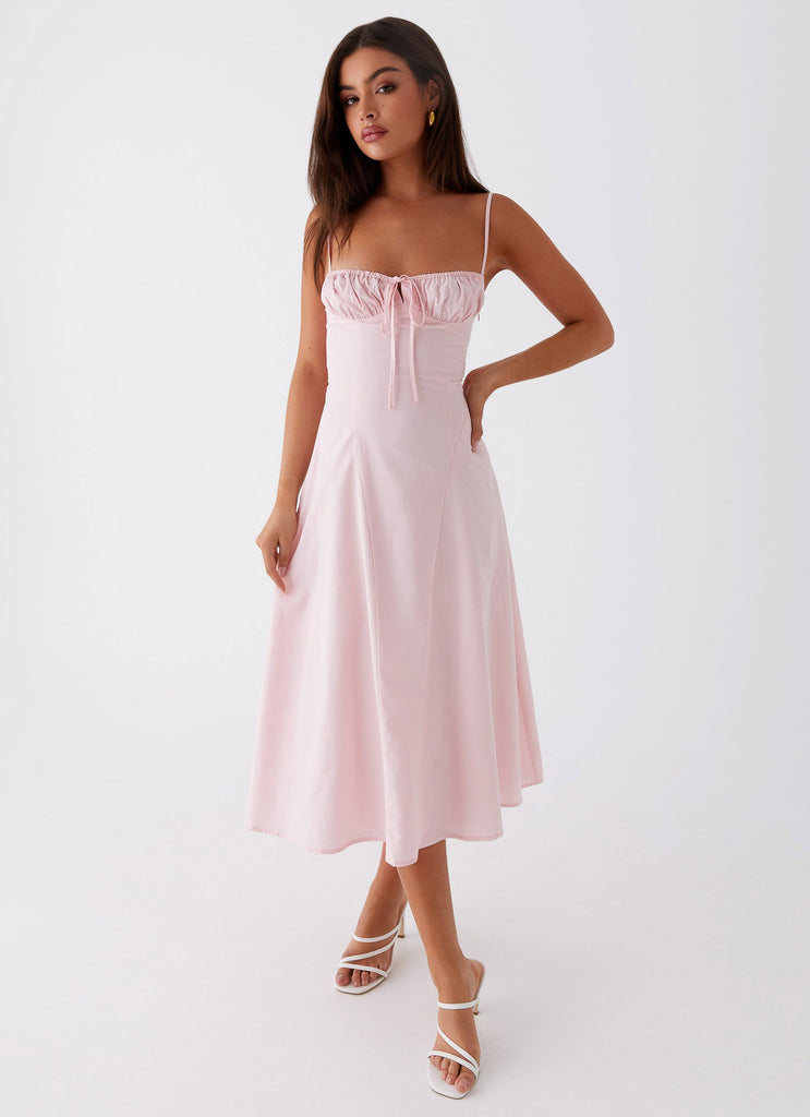 Thoughts Of You Midi Dress Pink