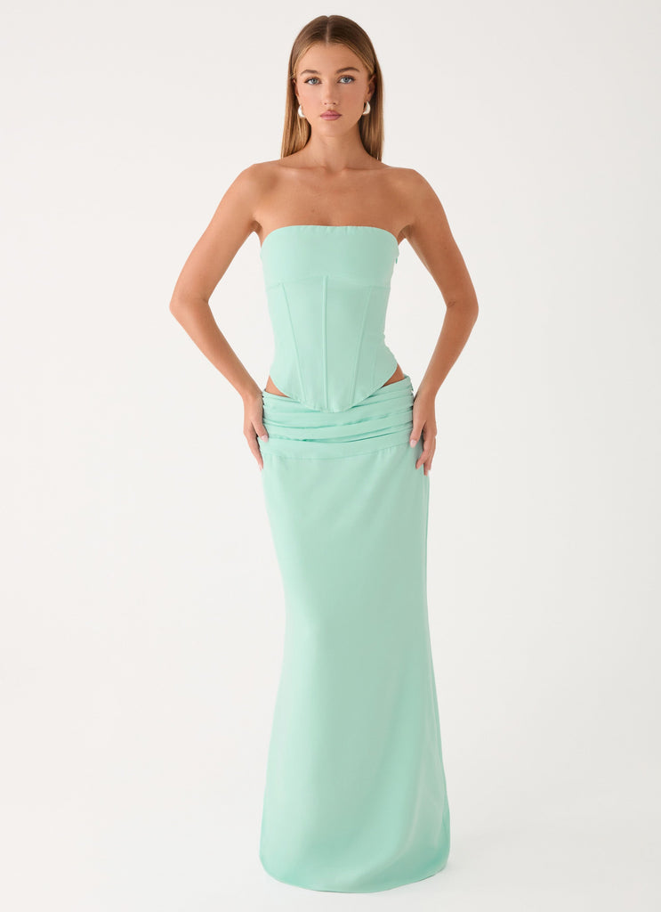 Tillie Maxi Skirt - Aqua
