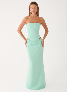 Tillie Maxi Skirt - Aqua